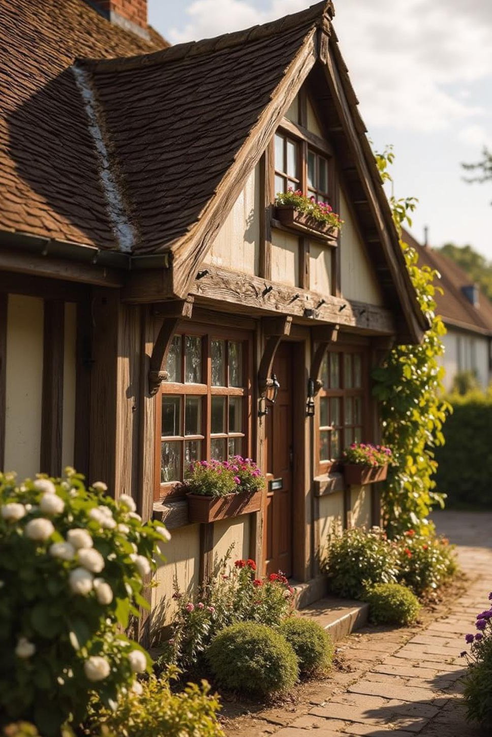 Charming English Cottage Exterior & Garden