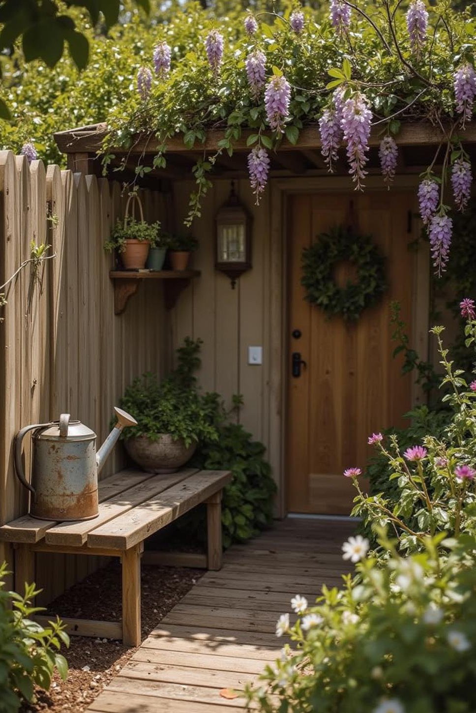 Rustic Secret Garden Design: Wildflower & Wisteria