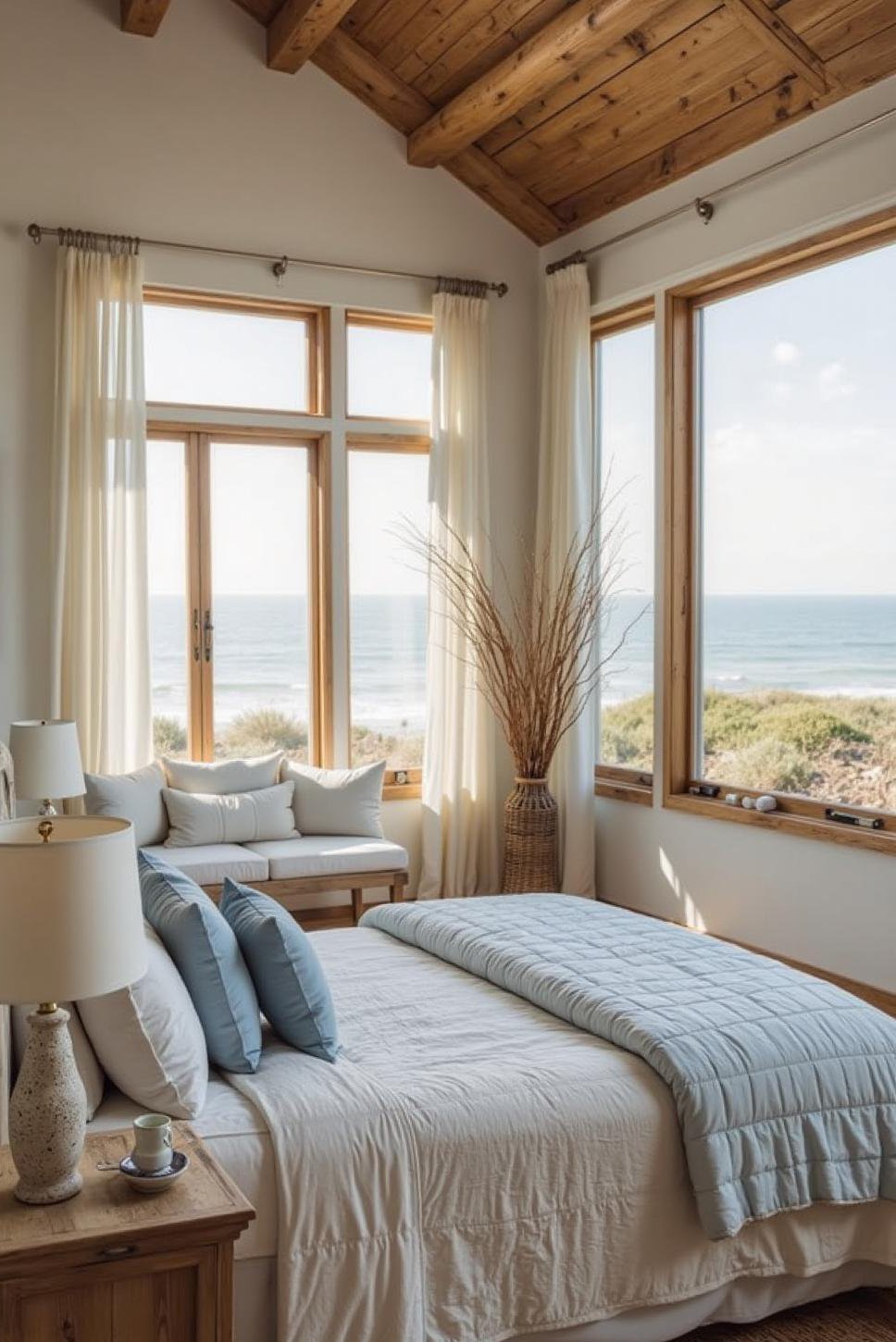 Coastal Master Bedroom: Serene & Spacious Design