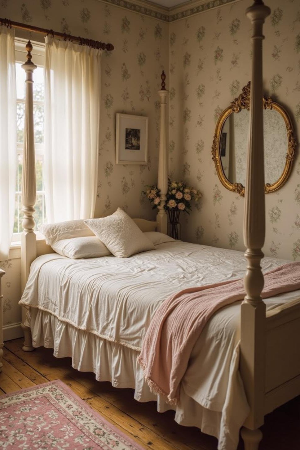 Romantic Shabby Chic Bedroom: Floral & Feminine Style