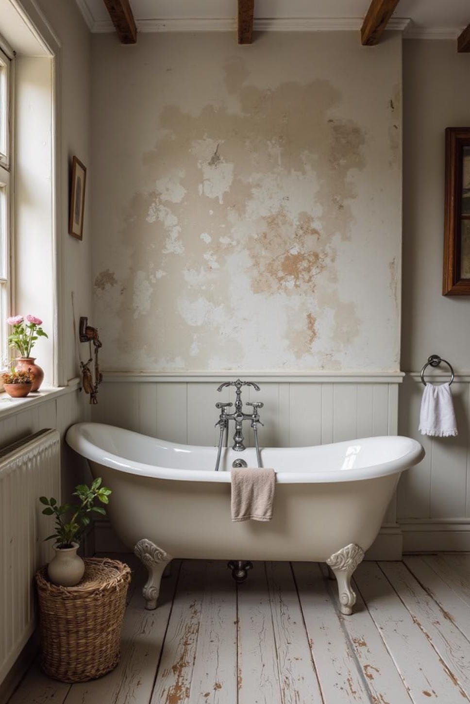 Shabby Chic Grey Bathroom: Romantic & Distressed