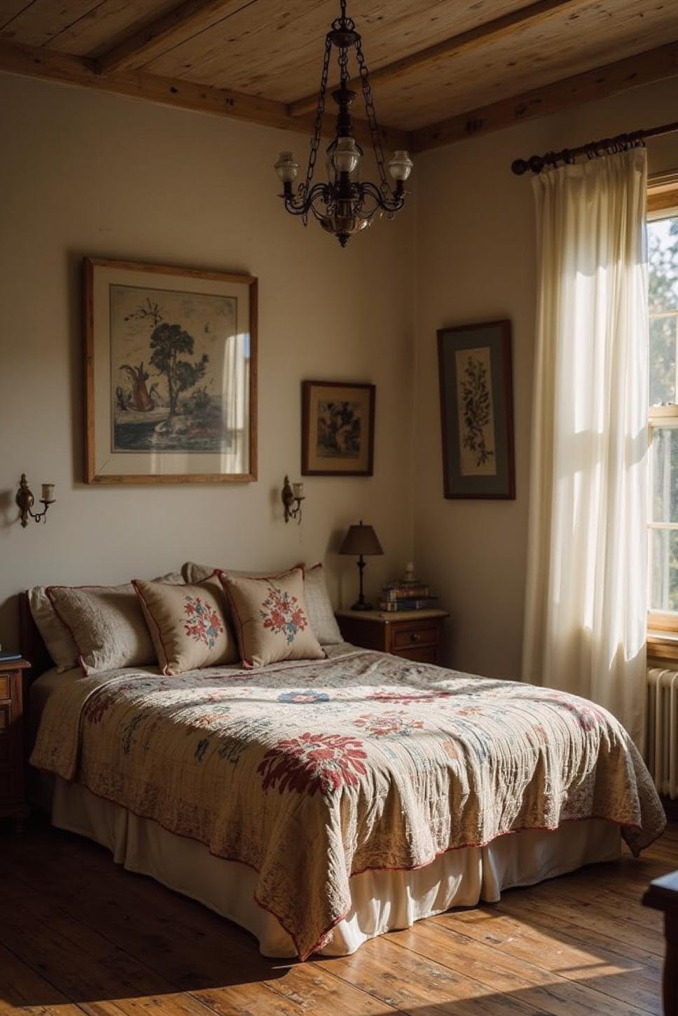Antique Textiles: Shabby Chic Guest Bedroom
