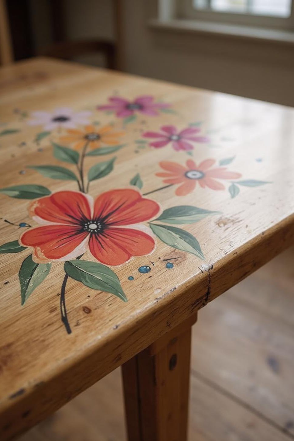 DIY Farmhouse Coffee Table: Hand-Painted Rustic Charm