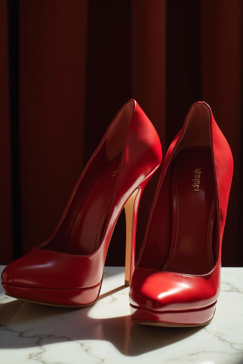 Glamorous Red Stilettos: Luxury High Heel Close-Up