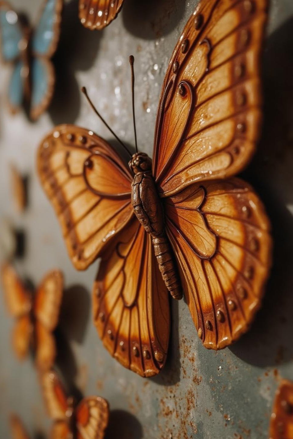 Realistic 3D Butterfly Wall Art: Detailed Wing Textures