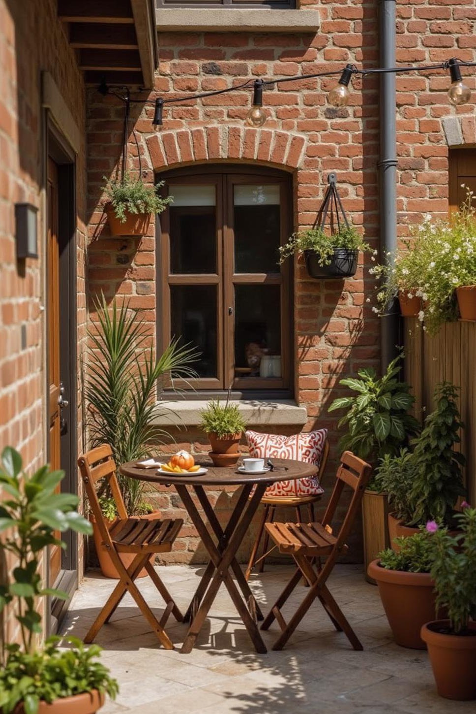 Small Townhouse Patio: Space-Saving Furniture & Vertical Garden