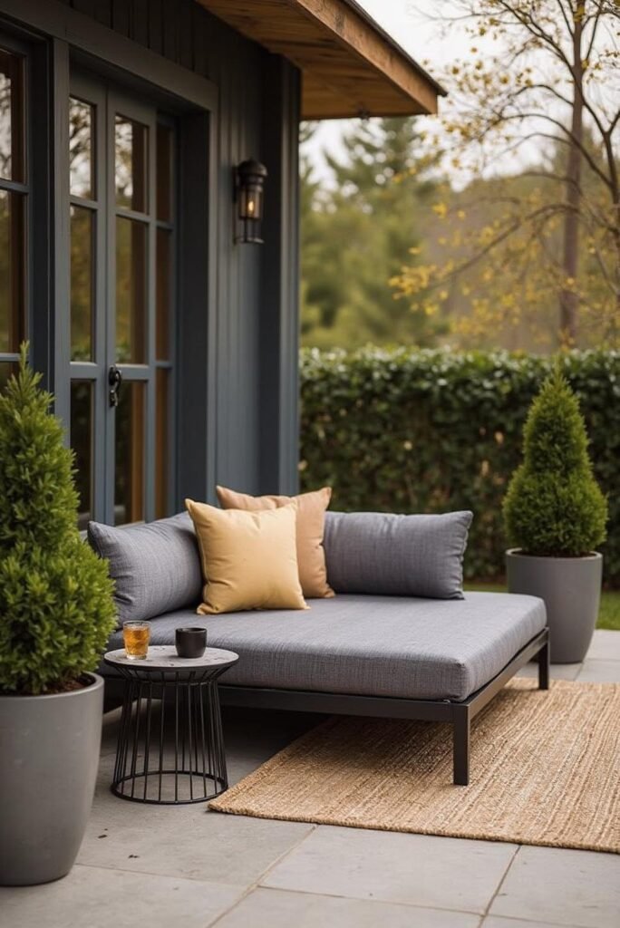 a couch on a patio interior design