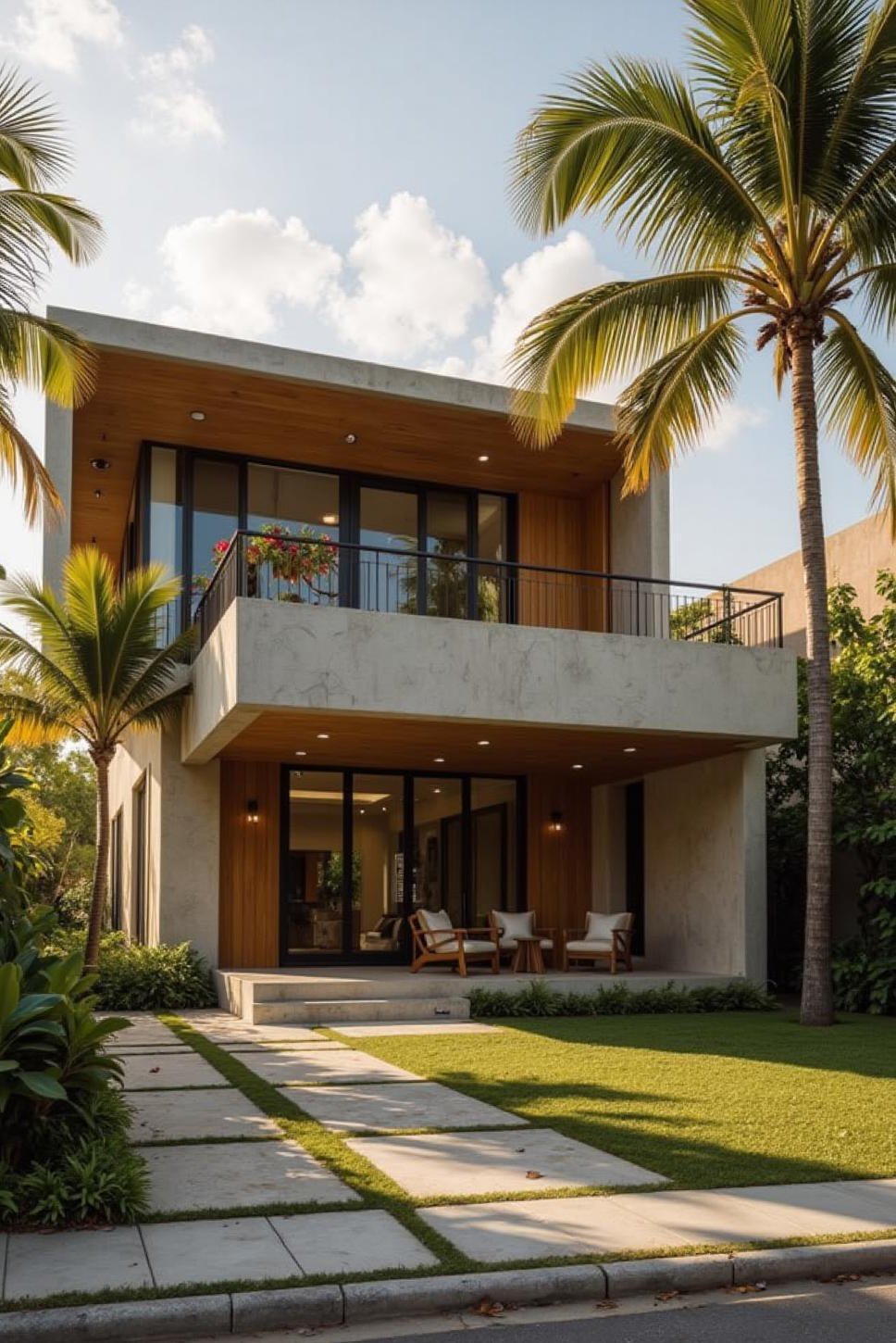 Sleek Modern Tropical House Exterior Design