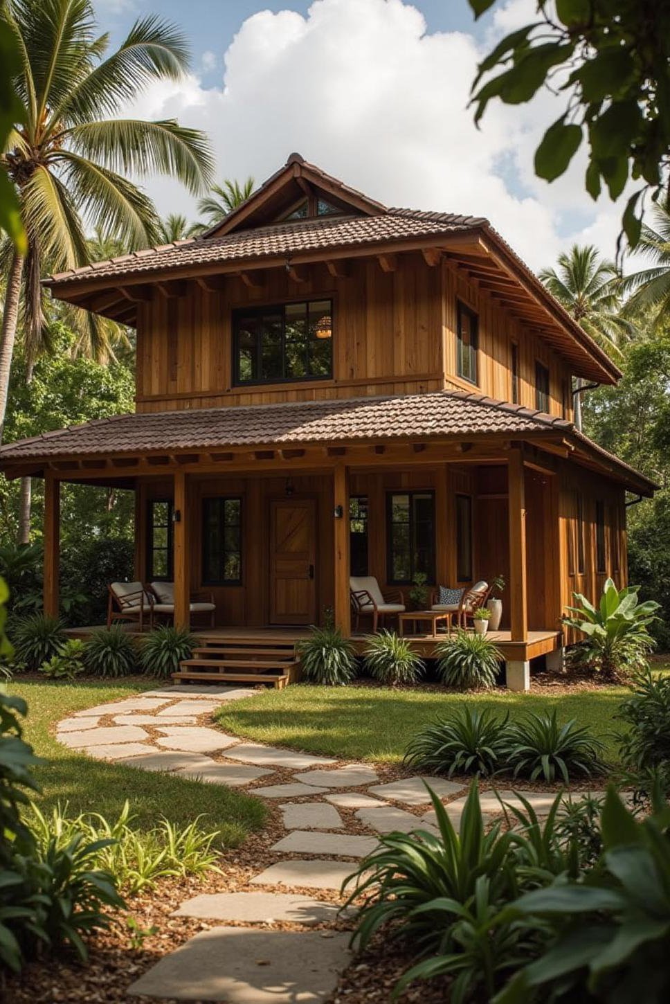 Eco-Friendly Tropical House: Sustainable Exterior Design