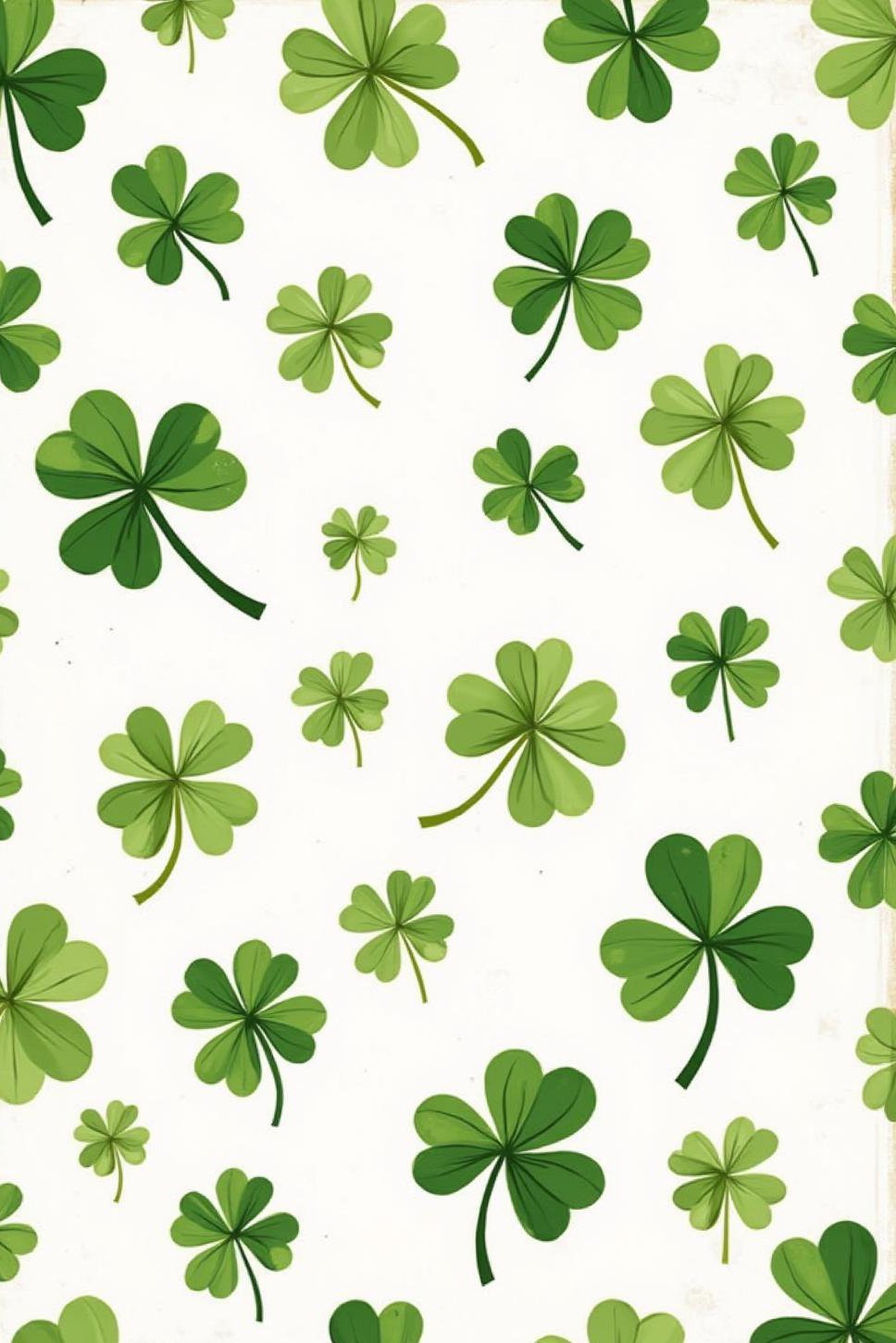 Modern St. Patrick's Day Wallpaper: Shamrock Repeat Pattern