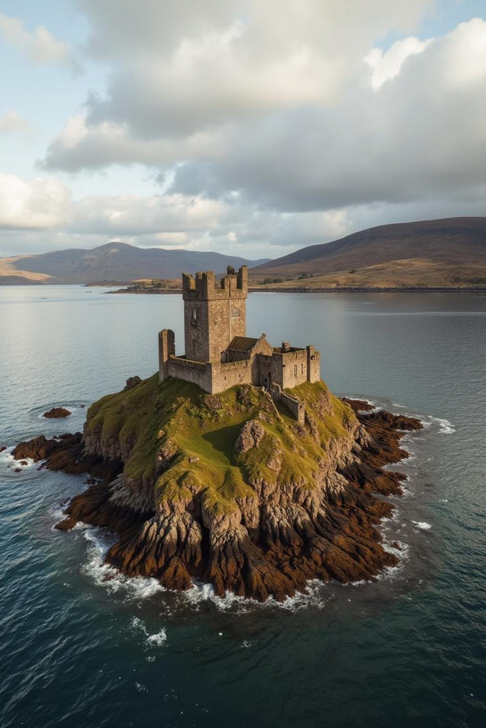 Isolated Scottish Castle Ruins: Island Beauty