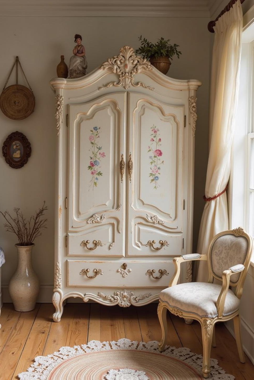 French Country Vintage Dressing Room: Airy & Romantic