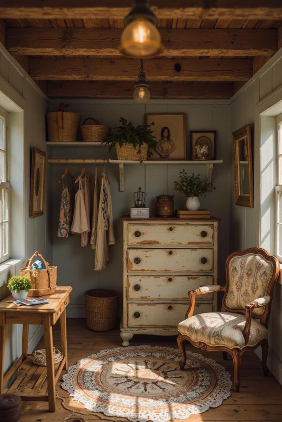 Cozy Cottage Vintage Dressing Room Decor