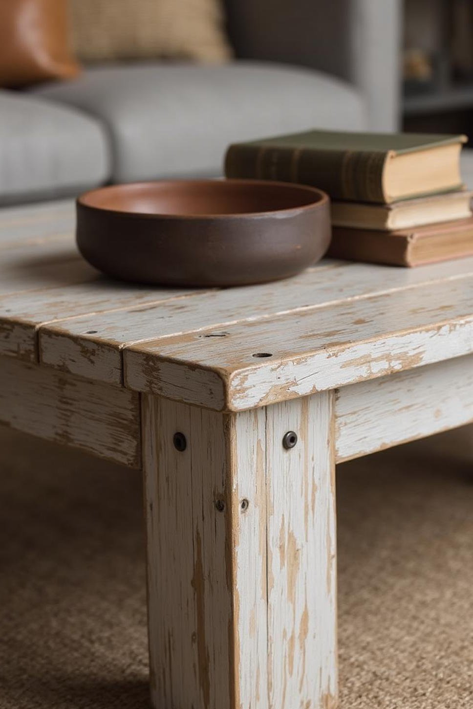 Distressed DIY Coffee Table: Industrial Farmhouse Style