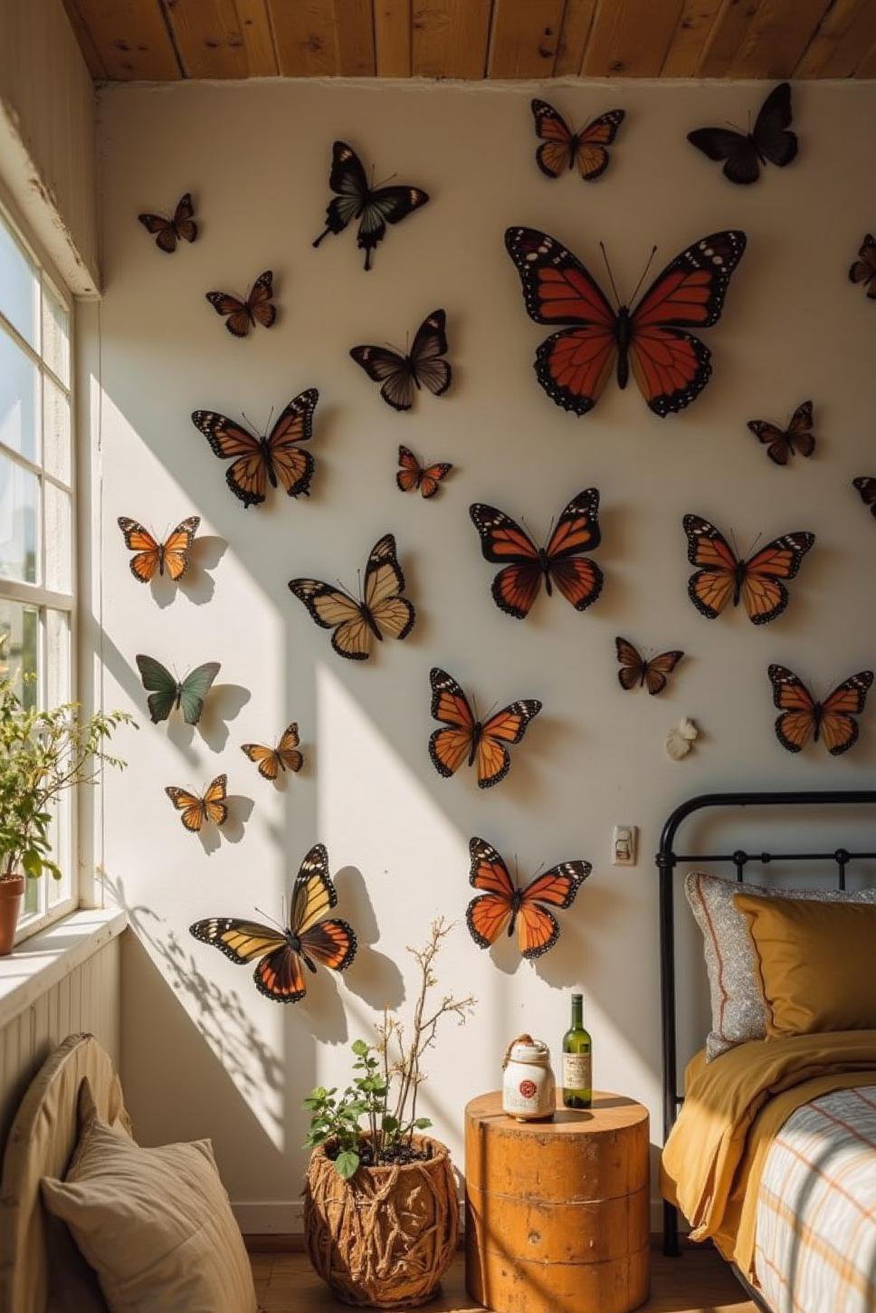 Whimsical Butterfly Bedroom: DIY Wall Art & Decor