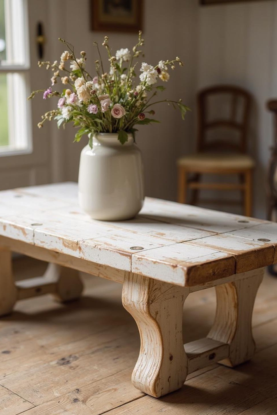 Whitewashed DIY Coffee Table: Rustic Charm & Simple Design
