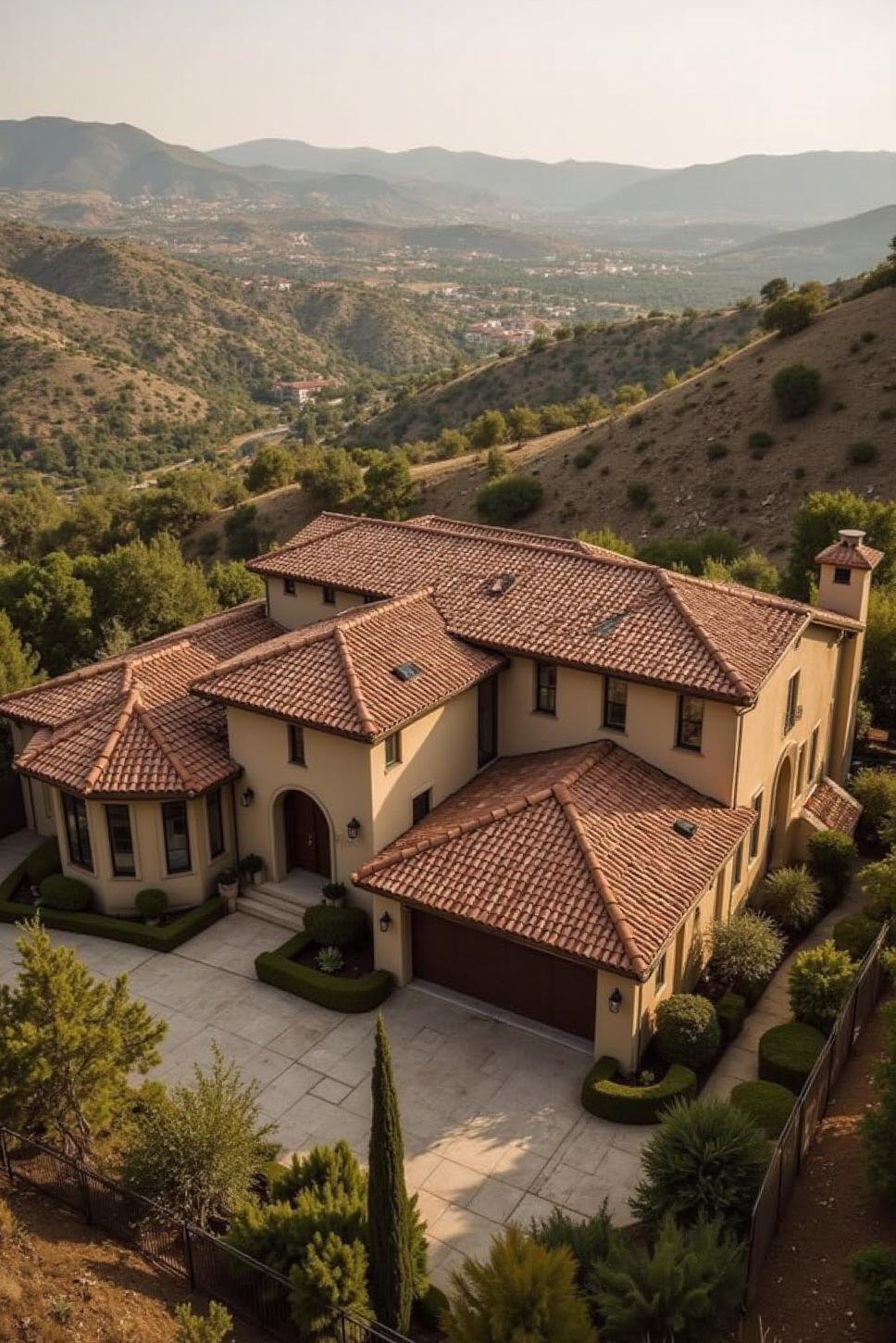 Spanish Mediterranean Homes: Terracotta Roof & Courtyard