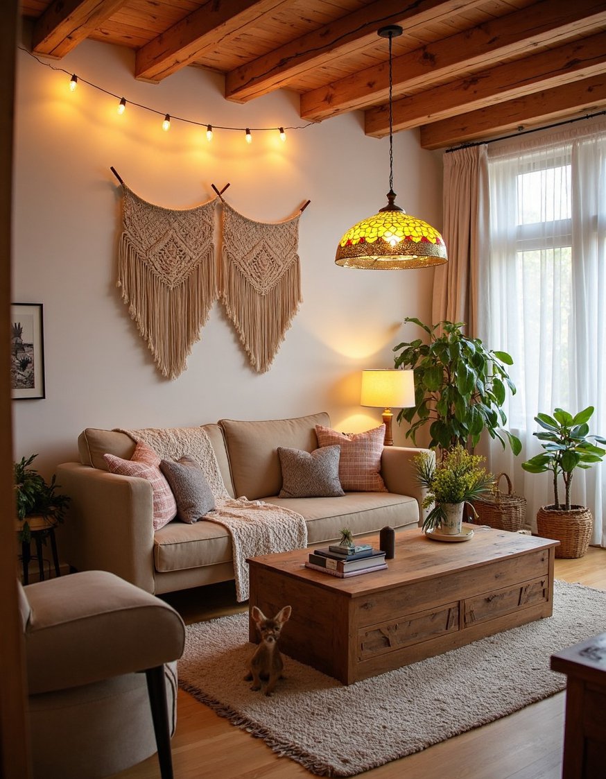 Living Room Lighting Ideas - Bohemian Cozy Living Room Lighting Ideas - Bohemian living room lighting: Create a relaxed vibe...