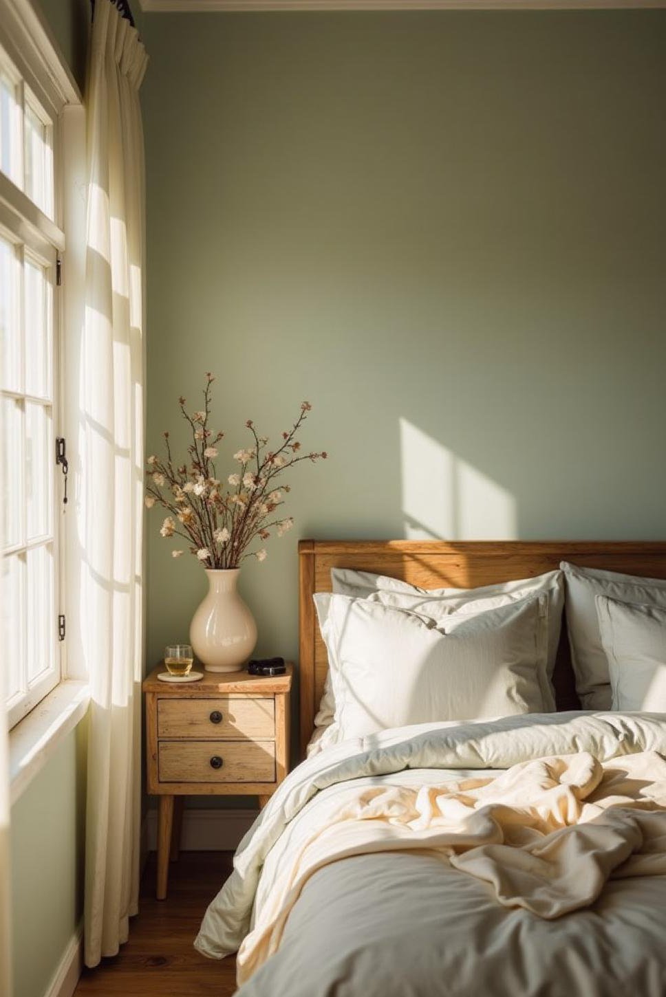 Calming Sage Green Master Bedroom Paint Ideas