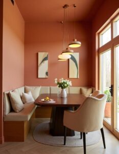 earthy tone dining room