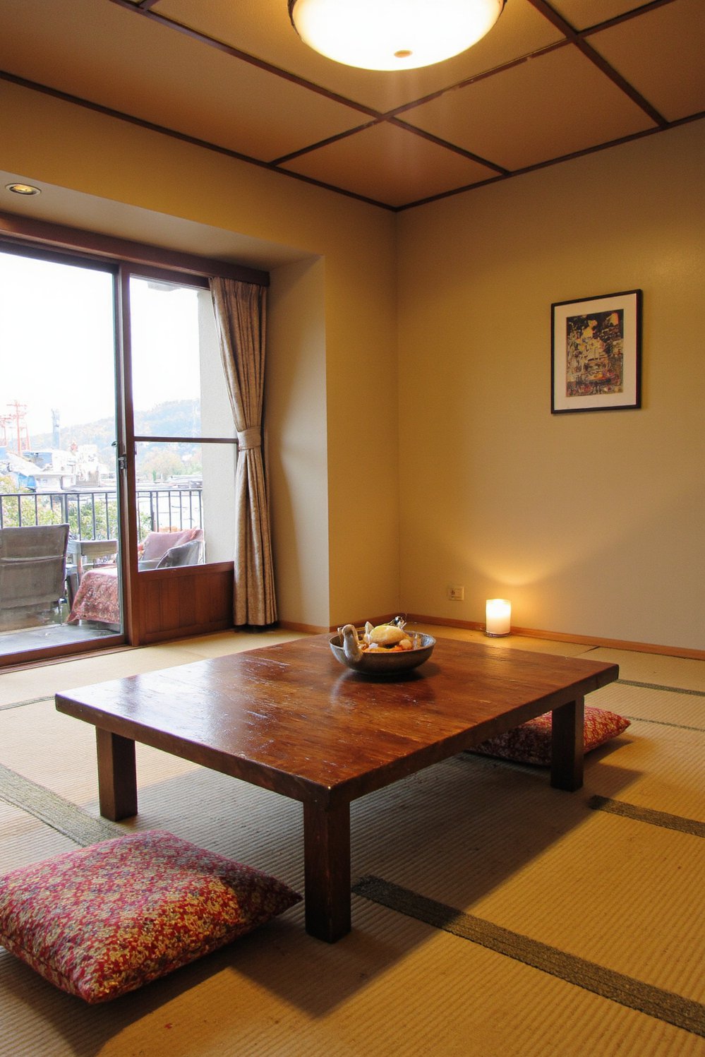 Japanese style living rooms - Cozy Japanese Living Room: Kotatsu & Warm Textiles - Cozy Japanese living room ideas for winter. Low...