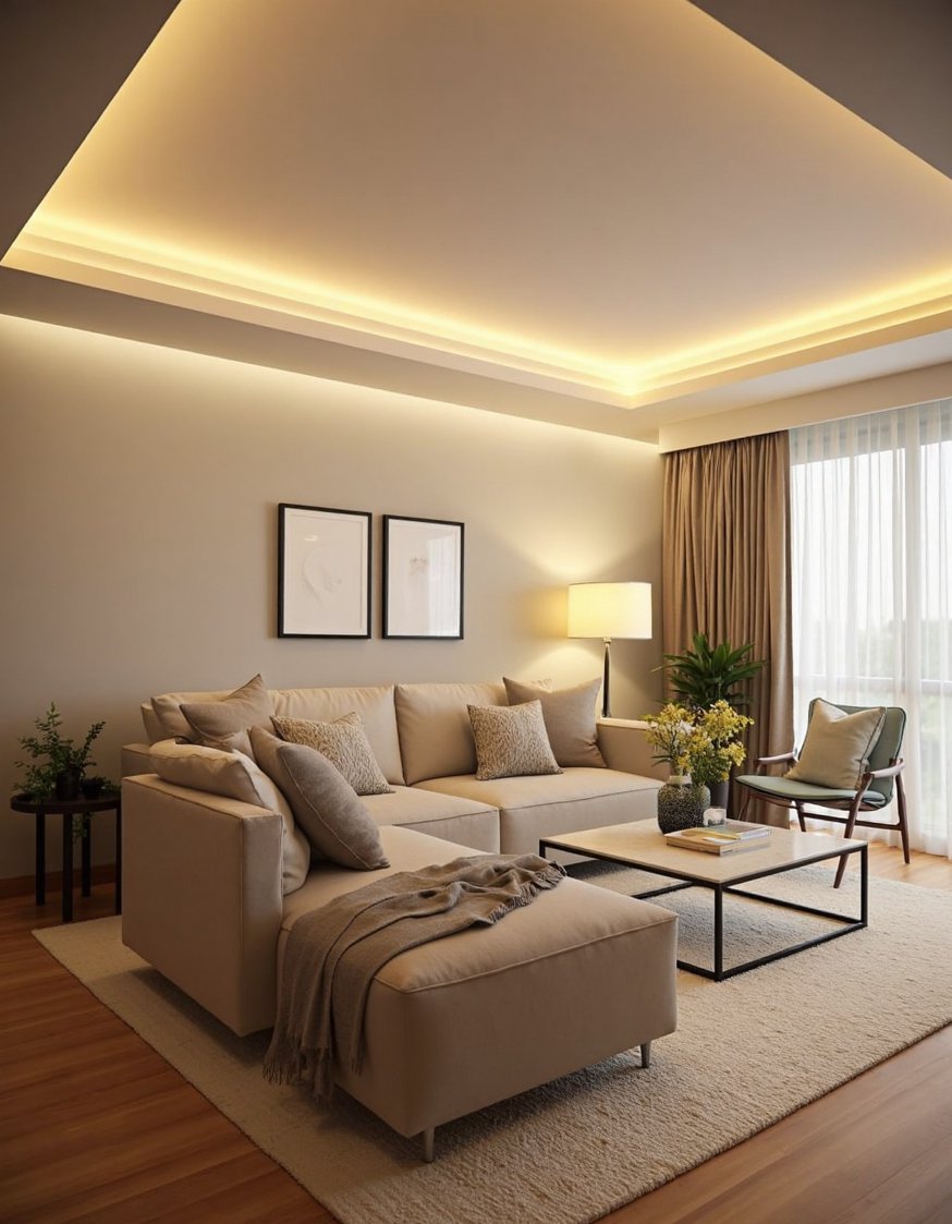 Living Room Lighting Ideas - Energy-Efficient Cozy Lighting Living Room Ideas - Create a cozy and energy-efficient living room with...