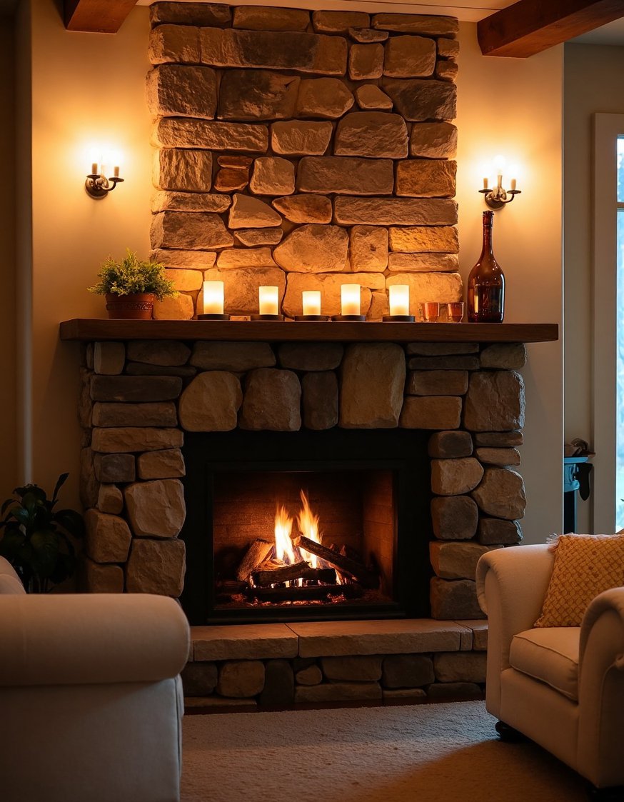 Living Room Lighting Ideas - Cozy Fireplace Lighting: Living Room Ambiance - Cozy living room lighting ideas centered around a...