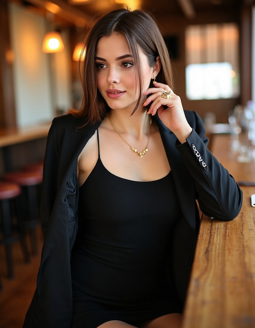 Casual outfit ideas - Dressy Casual Look: Black Slip Dress & Blazer - Dressy casual outfits: This black slip dress, paired...