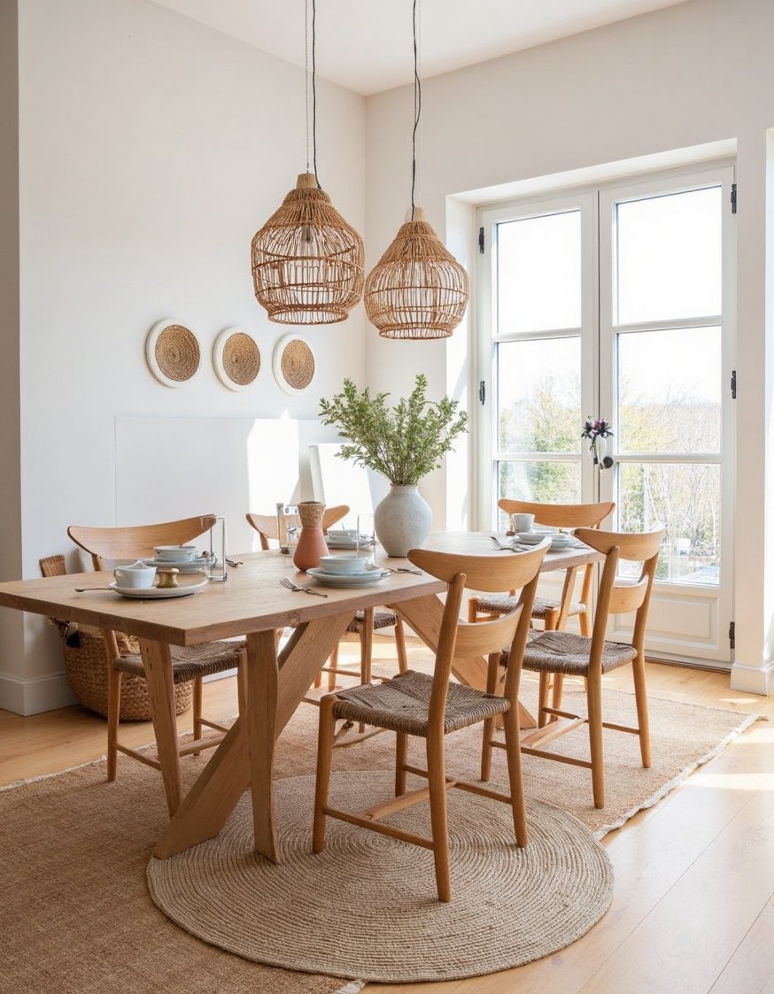 Earth tone dinig room decor - Scandinavian Earthy Dining Room: Light & Airy - Scandinavian earth tone dining room: Light wood floors...