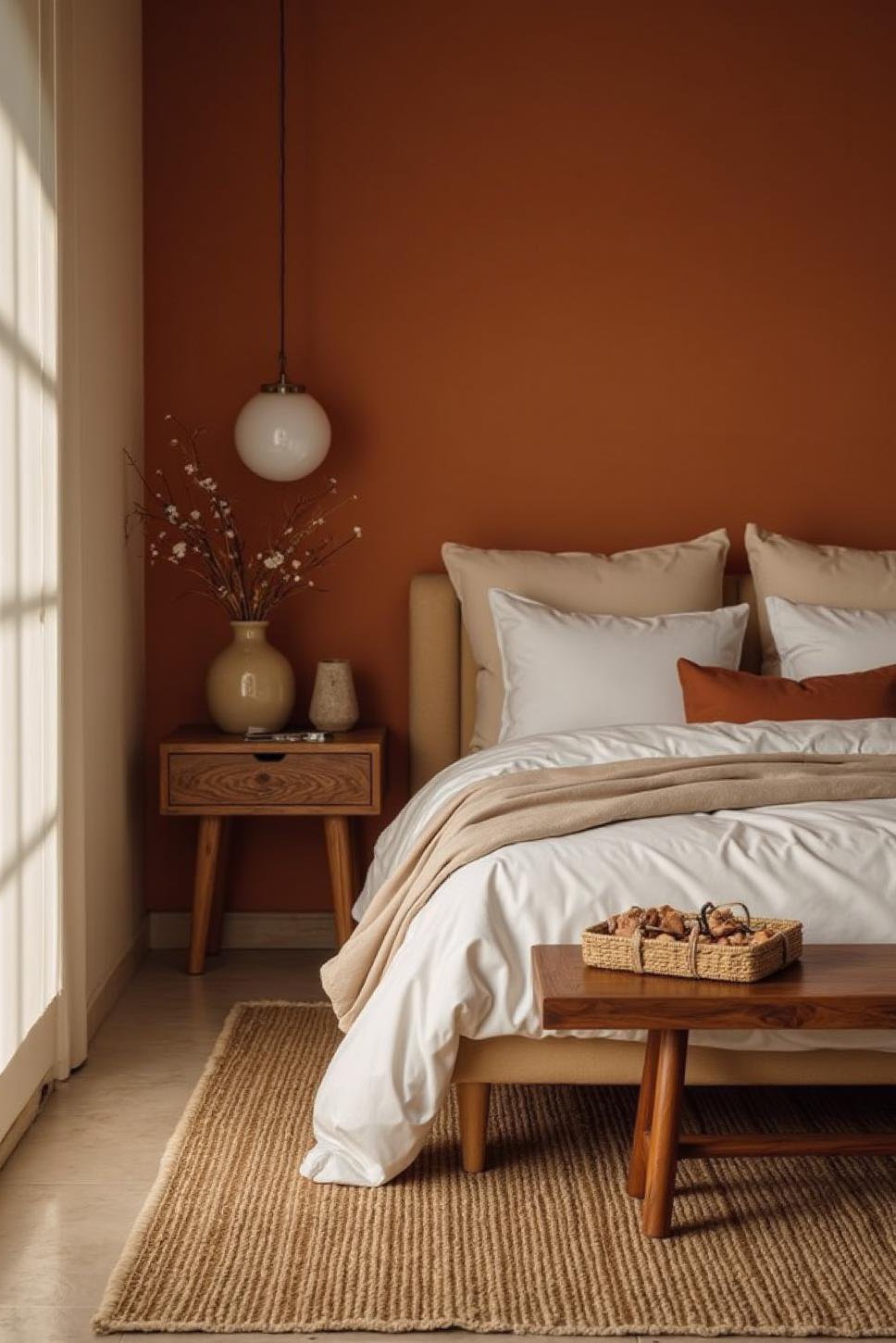 Terracotta & Beige: Luxurious Master Bedroom Colors