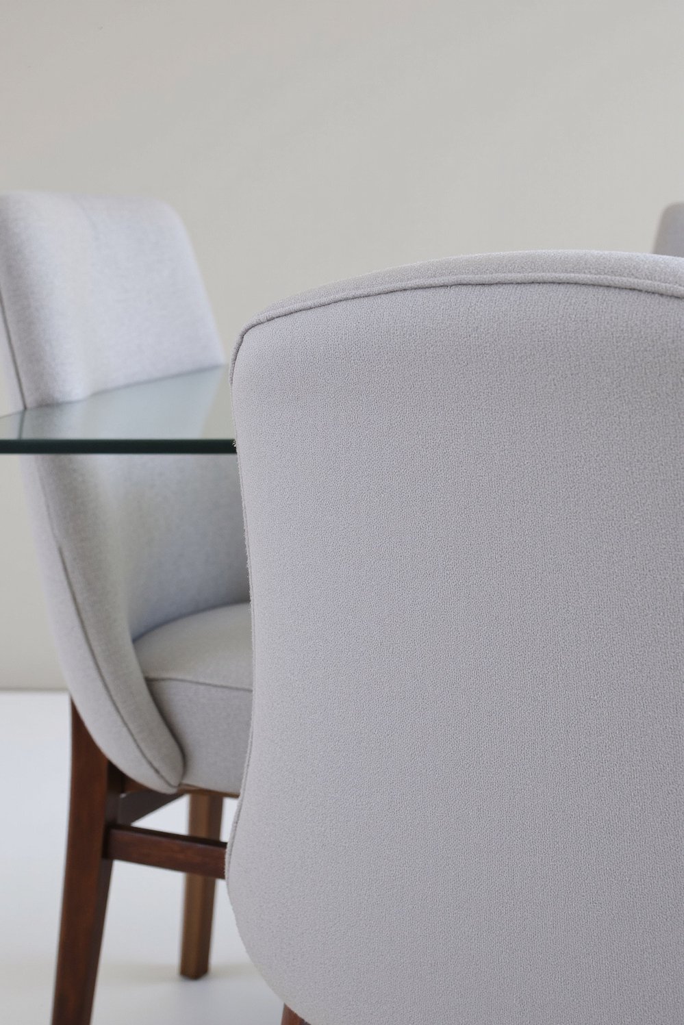 Neutral upholstered dining chairs - Neutral Upholstered Dining Chairs: Comfort & Style - Neutral upholstered dining chairs: Elegantly curved, light gray,...