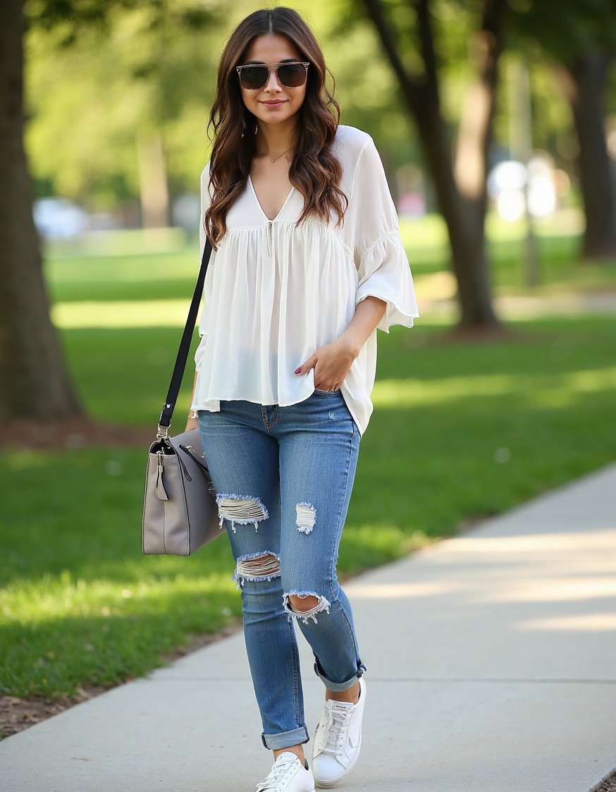 Casual outfit ideas - Effortless Style: Casual Park Outfit Ideas - Casual outfits for everyday wear! This comfy yet...