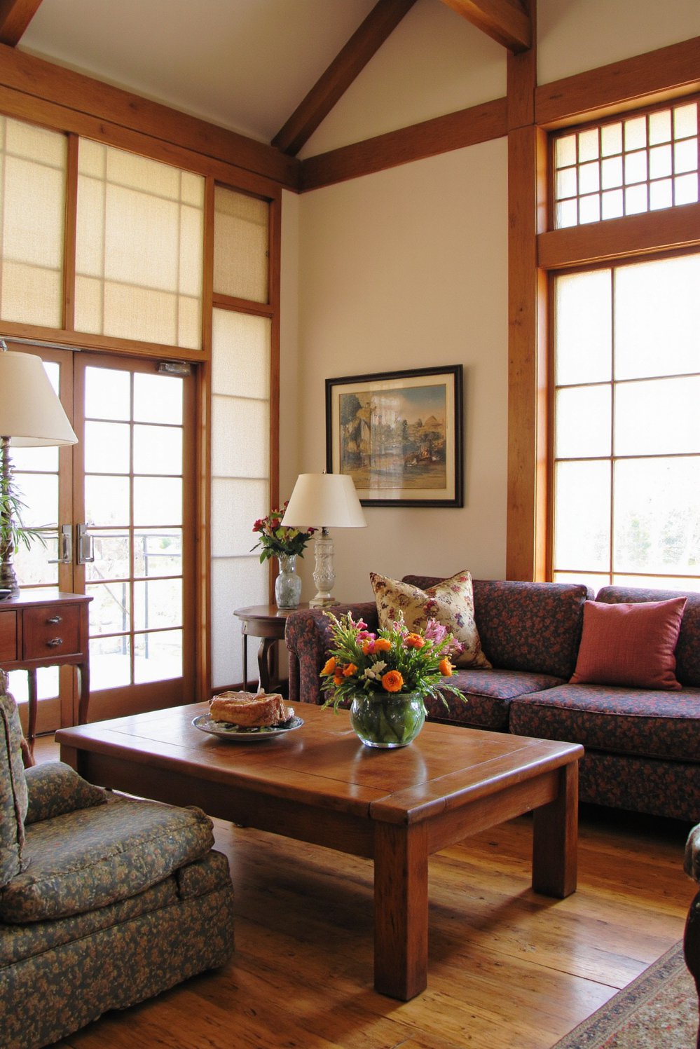 Japanese style living rooms - Elegant Japanese Living Room: Shoji Screens & Artwork - Elegant Japanese living room design for entertaining. Sophisticated...