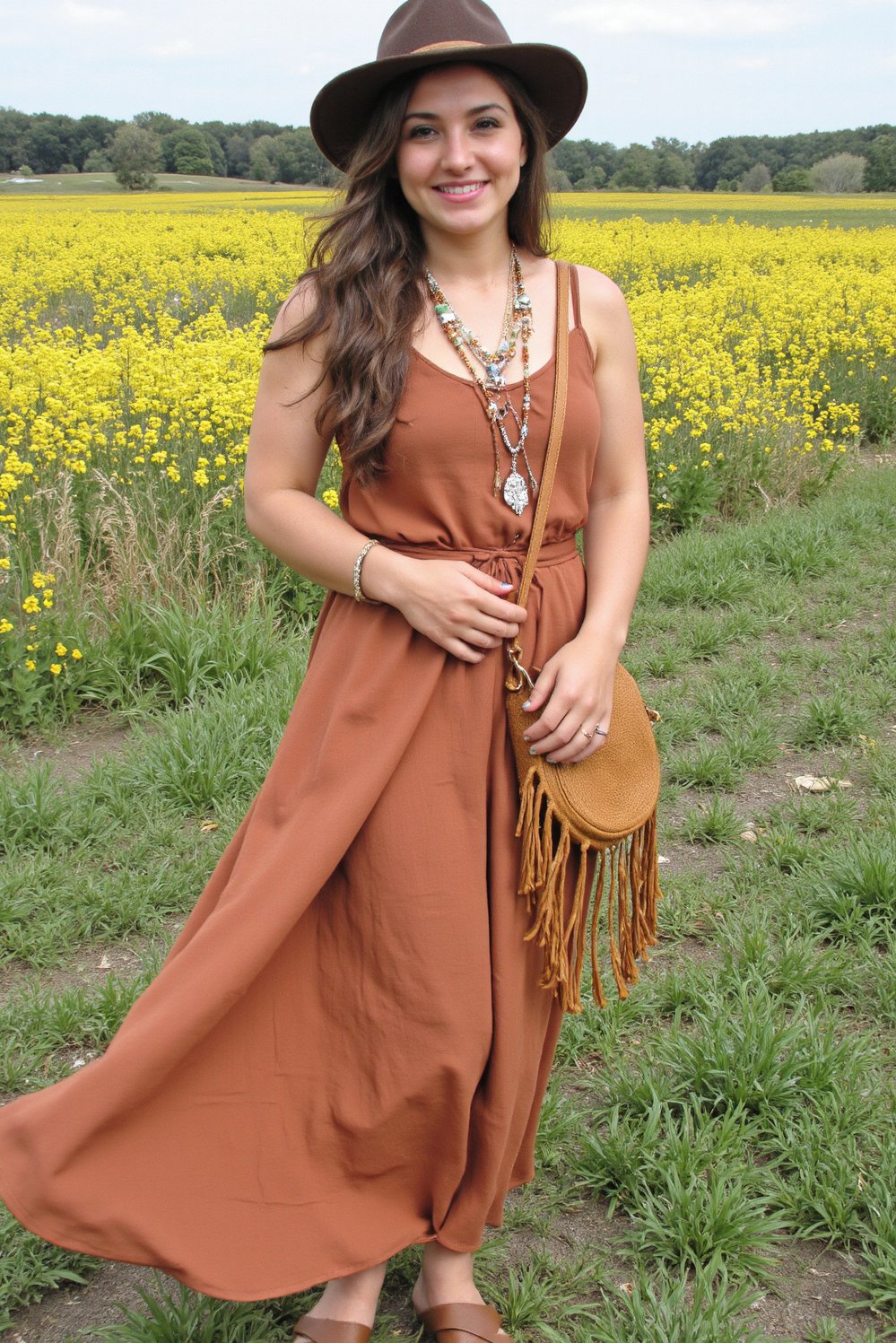 graduation outfit ideas - Bohemian Maxi Dress: Wildflower Graduation Look - Bohemian graduation outfit: This flowing maxi dress in...