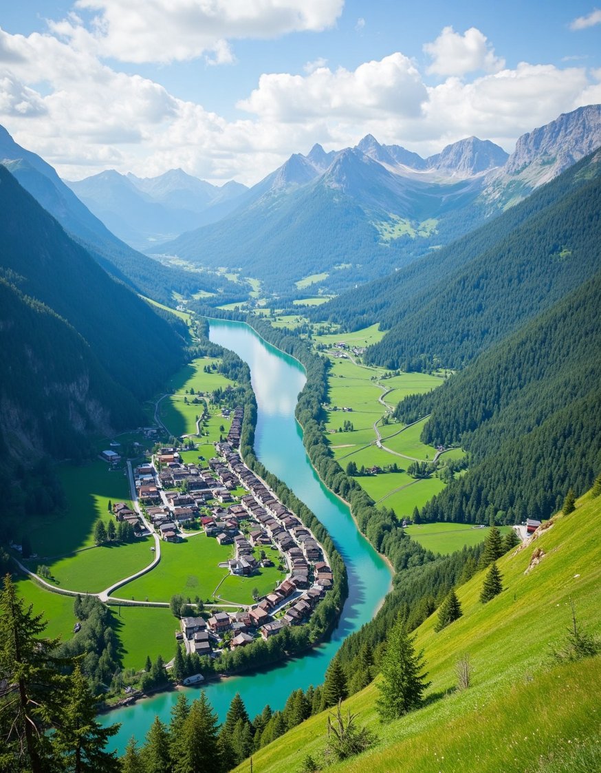 landscape photography nature - Vintage Interlaken: Hiking Photography Paradise - Interlaken, Switzerland: a hiking photographer's dream. Rolling green...