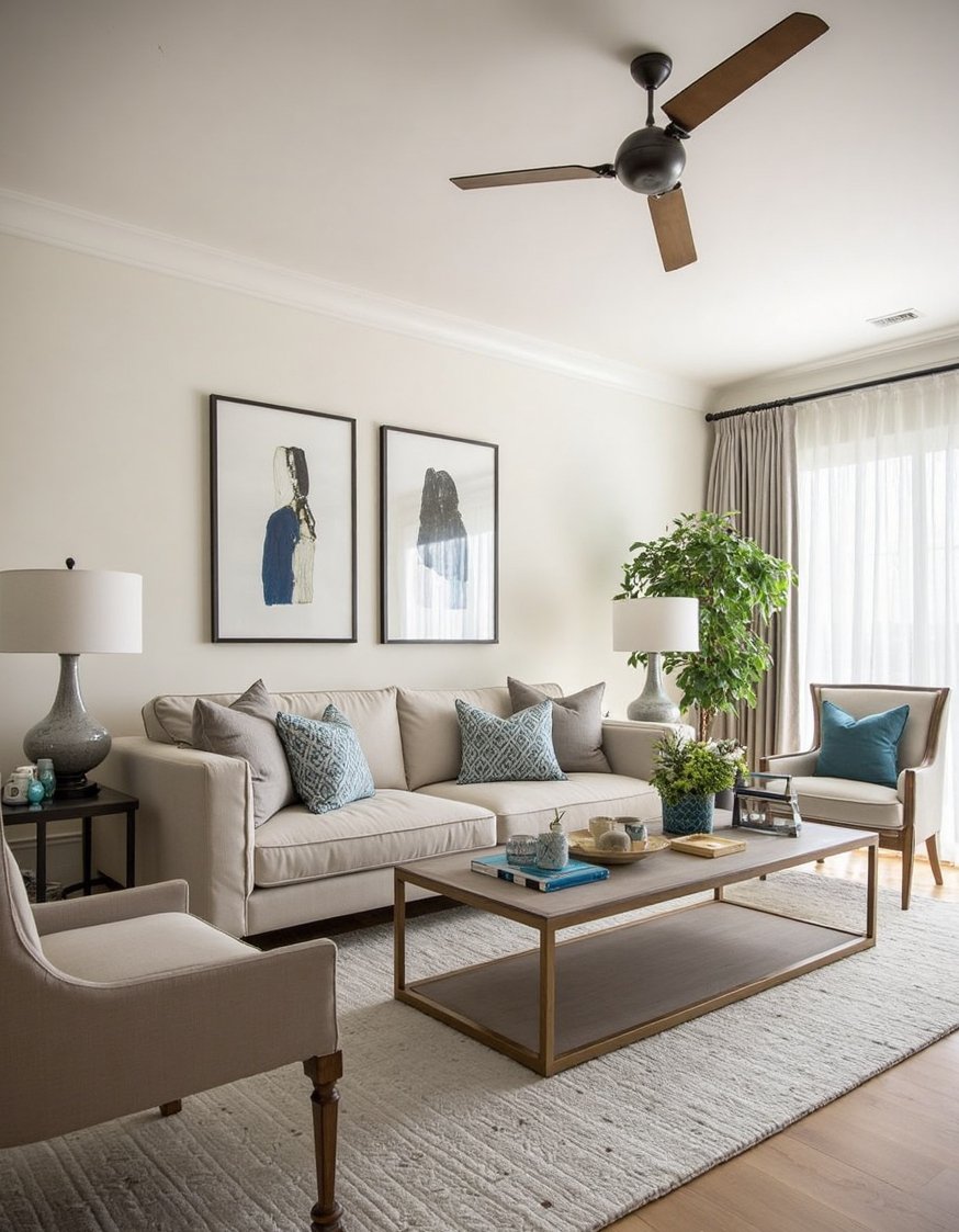 Living Room Lighting Ideas - Transitional Living Room: Cozy Lighting & Modern Style - Bright living room lighting ideas! This transitional space...