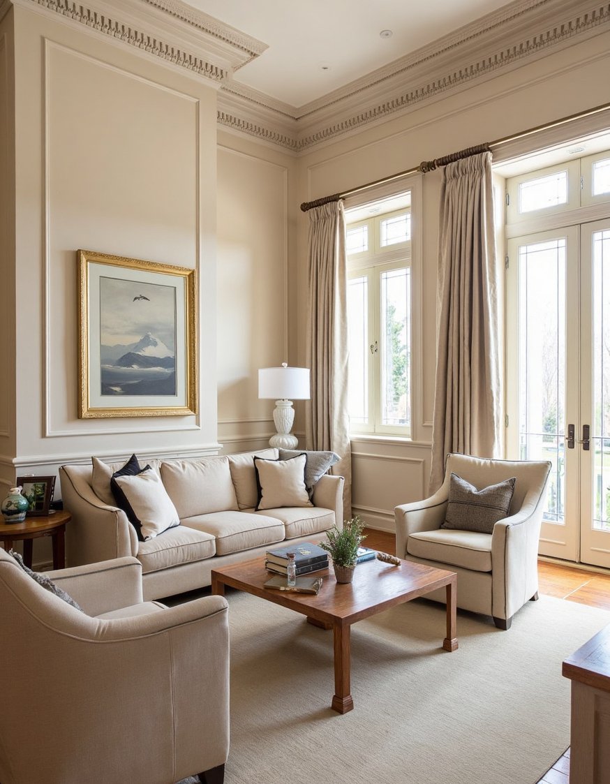 Neoclassical Interior Living Rooms - Elegant Neoclassical Living Room: Cozy & Refined - Neoclassical living room design: small space, big style....
