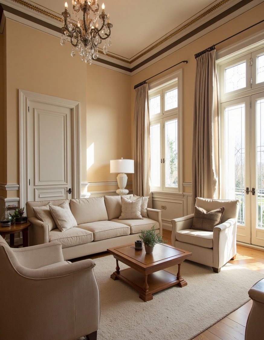 Neoclassical Interior Living Rooms - Soft Lighting in a Neoclassical Living Room - Neoclassical living room lighting: soft and inviting. Subtle...