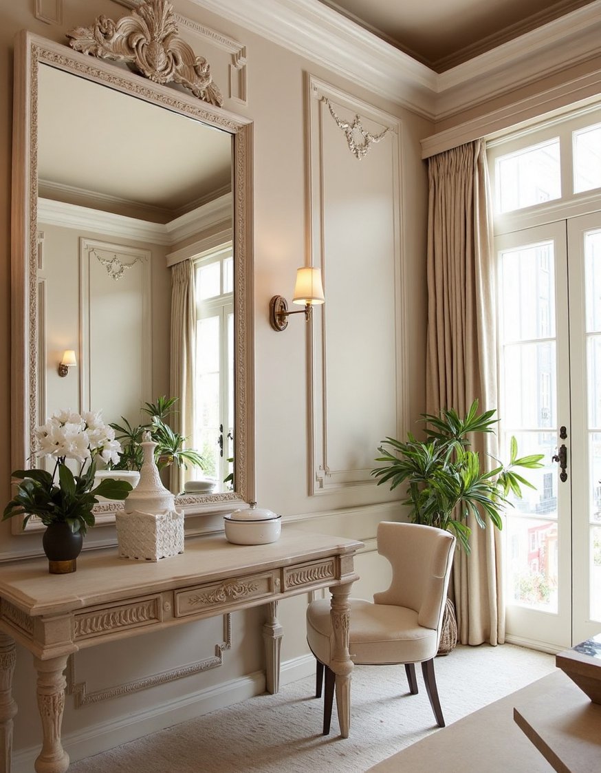 Neoclassical Interior Living Rooms - Neoclassical Living Room: Mirrored Elegance and Light - Neoclassical living room with amazing light. Mirrors are...