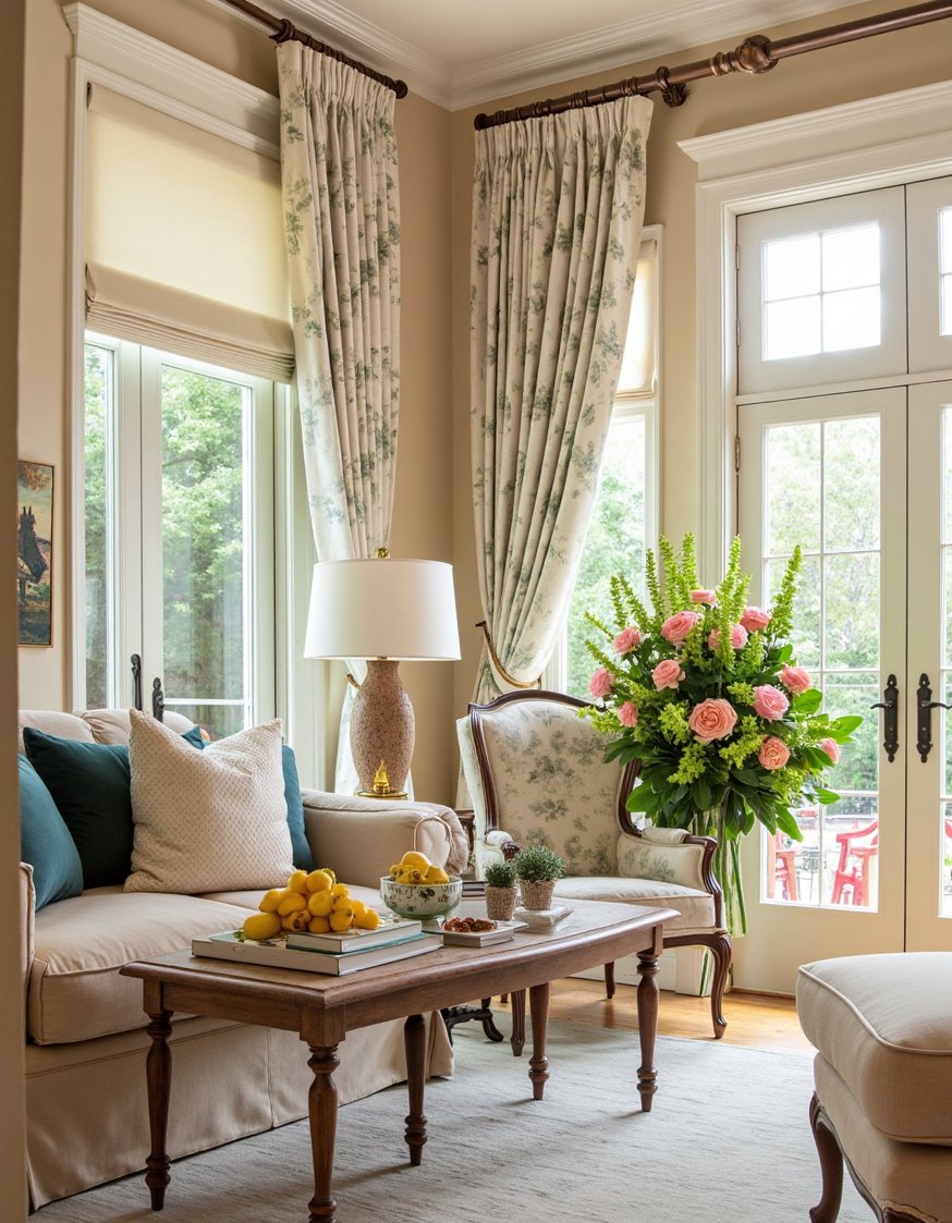 Neoclassical Interior Living Rooms - Neoclassical Living Room: Botanical Design Elements - Neoclassical living room with a botanical twist! Floral...