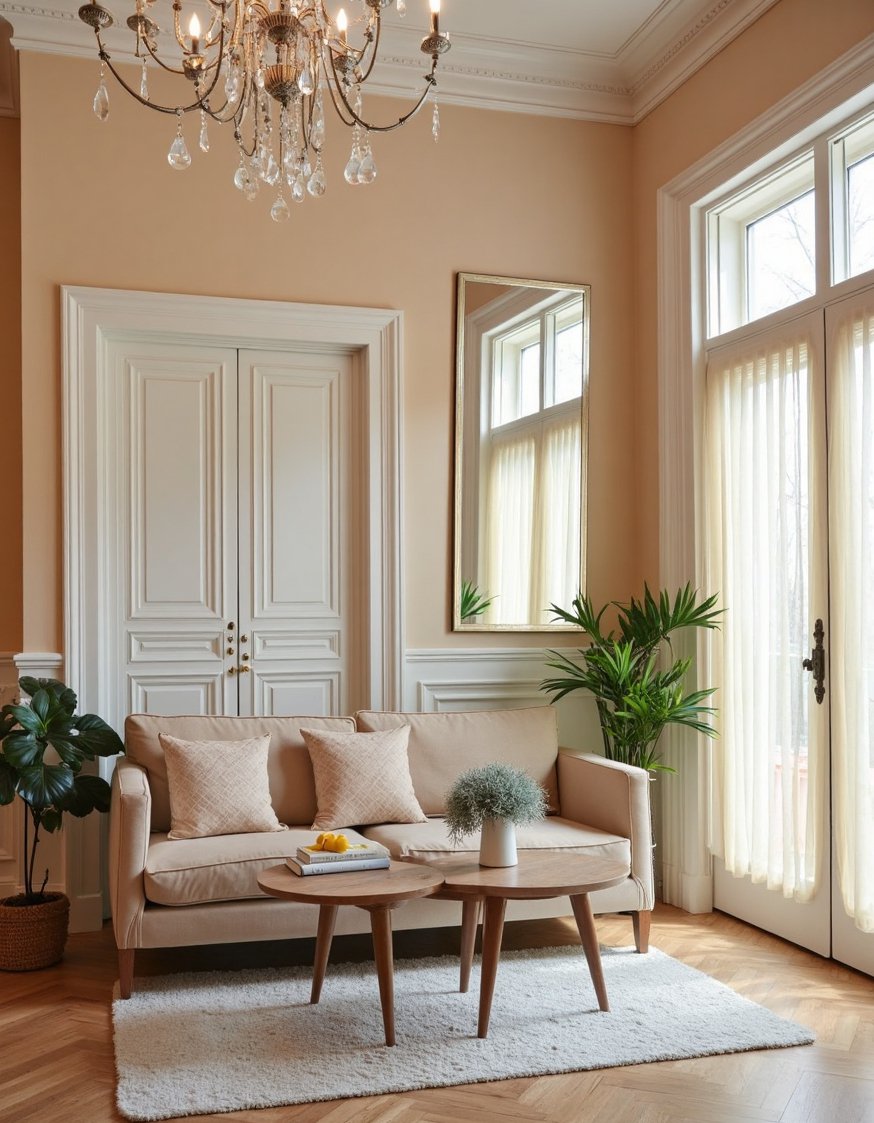 Neoclassical Interior Living Rooms - Neoclassical Living Room: Subtle Color Blocking - Neoclassical living room design: Elegant symmetry and subtle...