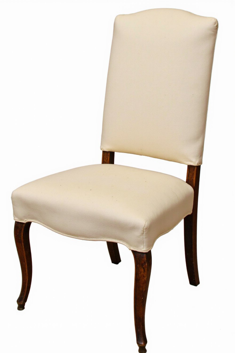 Neutral upholstered dining chairs - Cream Linen Dining Chair: Modern & Antique Style - Cream linen dining chair. Clean lines make it...