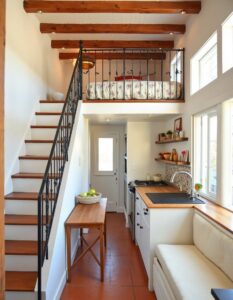 small cabin interior with loft ideas