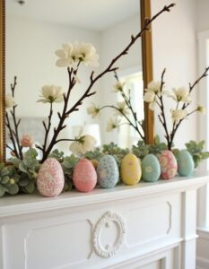 mantel spring decor ideas