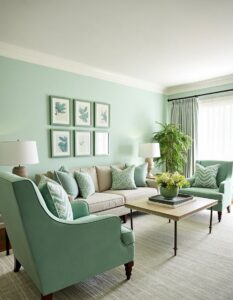 mint color palette home decor