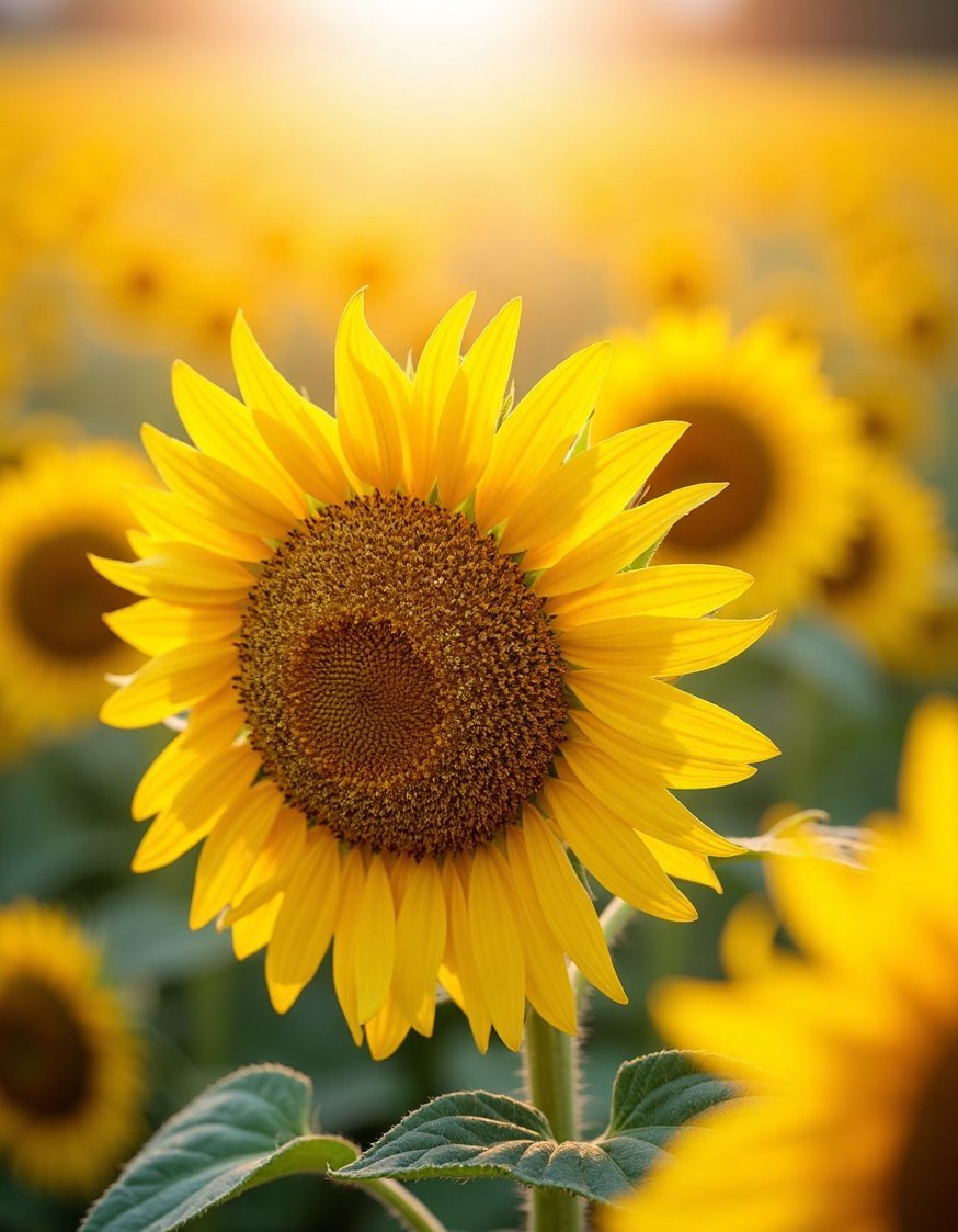 Flower Field Photography Ideas - Sunflower Field Photography: Close-Up Details & Golden Light - Capture stunning sunflower close-ups! I love how this...