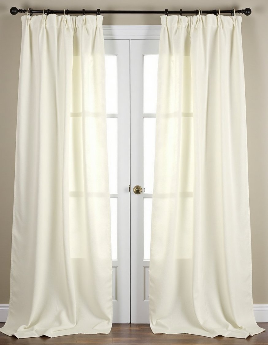 Curtains for Sliding Glass Doors - Cream Linen Curtains: Simple Sliding Glass Door Treatments - Cream linen curtains: a simple, sophisticated choice for...