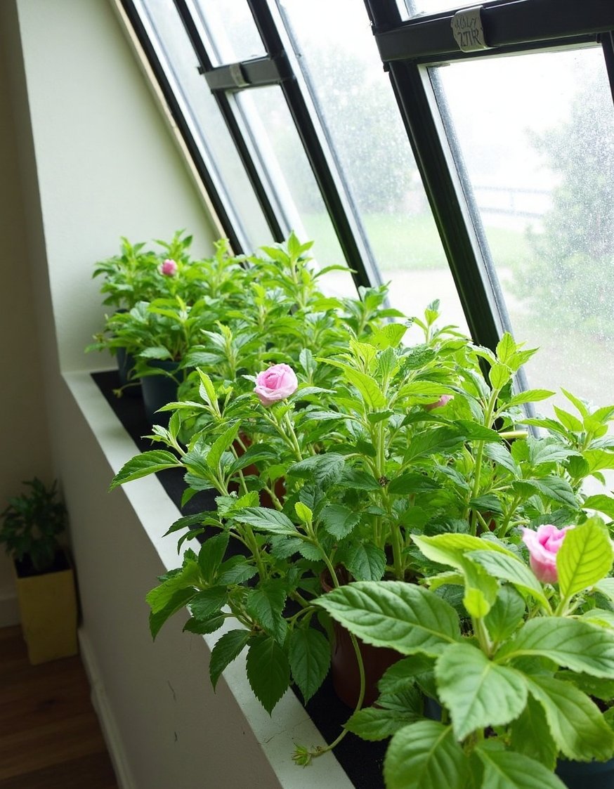 home greenhouse ideas - Compact Balcony Greenhouse: Maximize Space with Vertical Shelving - This compact greenhouse is ideal for small spaces!...