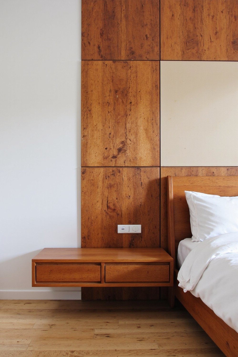 Cherry Bedroom Ideas - Modern Cherry Bedroom: Geometric Design & Cherry Wood - This contemporary cherry bedroom is sleek and sophisticated....