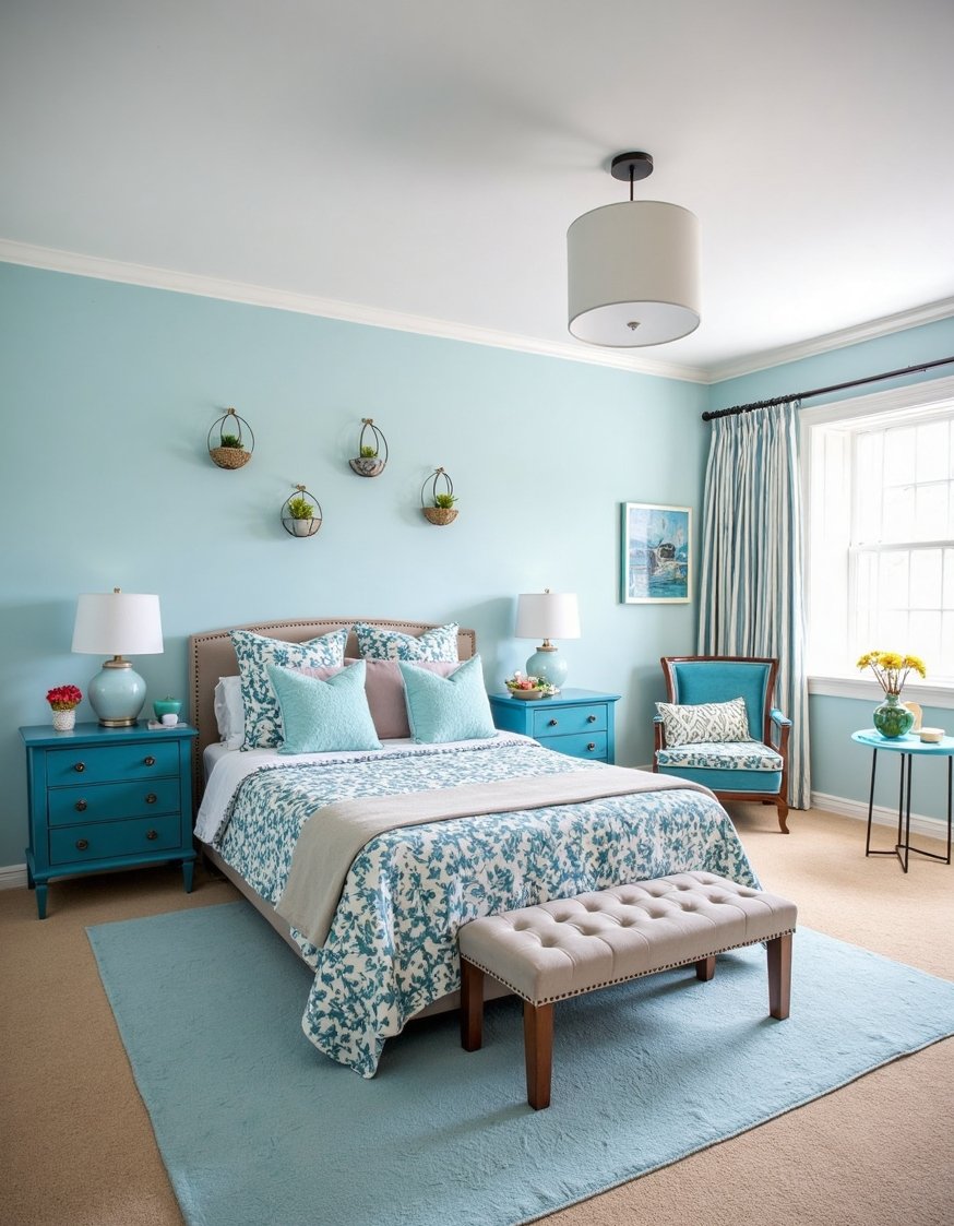 Blue and white girls bedroom - Eclectic Blue & White Girls Bedroom Design - Eclectic blue and white girl's bedroom design. A...